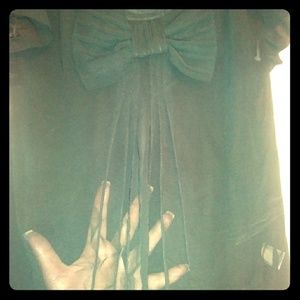 Xhilaration sheer black top with a bow. Cute!!